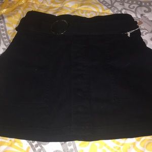 A black jean skirt